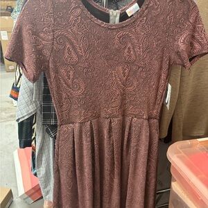 LuLaRoe Maroon Paisley Dress